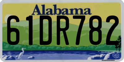 AL license plate 61DR782