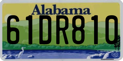 AL license plate 61DR810