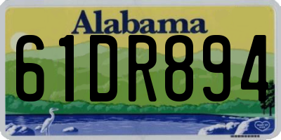 AL license plate 61DR894