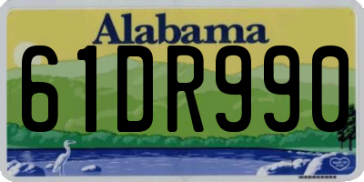 AL license plate 61DR990