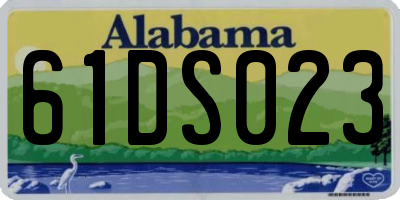 AL license plate 61DS023