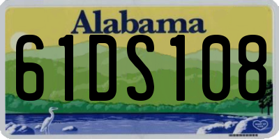 AL license plate 61DS108