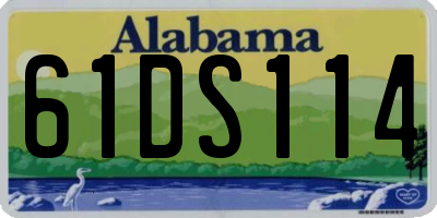 AL license plate 61DS114