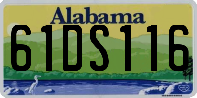 AL license plate 61DS116