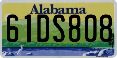 AL license plate 61DS808