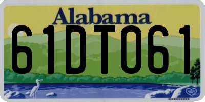 AL license plate 61DT061