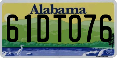 AL license plate 61DT076