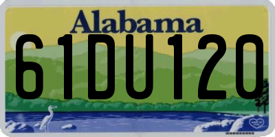 AL license plate 61DU120
