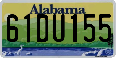 AL license plate 61DU155