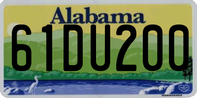 AL license plate 61DU200
