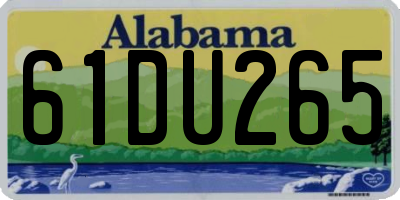 AL license plate 61DU265