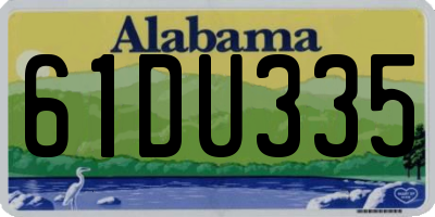 AL license plate 61DU335