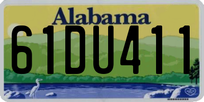 AL license plate 61DU411