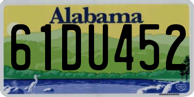 AL license plate 61DU452