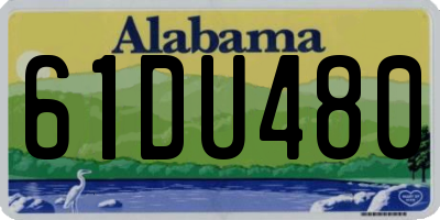 AL license plate 61DU480