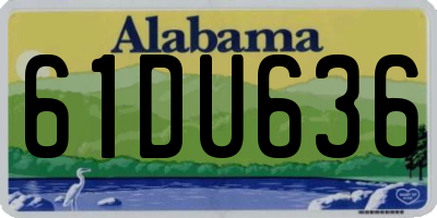 AL license plate 61DU636