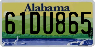 AL license plate 61DU865