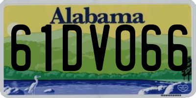 AL license plate 61DV066