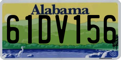 AL license plate 61DV156