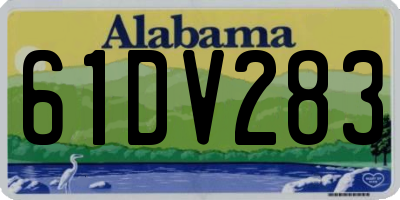 AL license plate 61DV283
