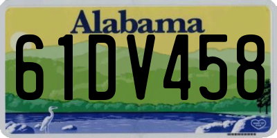 AL license plate 61DV458