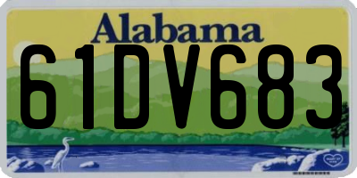 AL license plate 61DV683