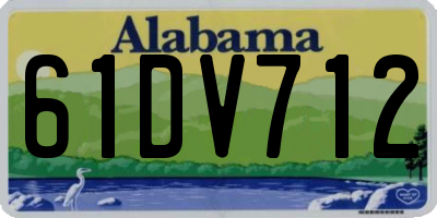 AL license plate 61DV712