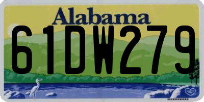AL license plate 61DW279