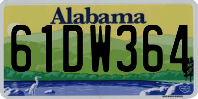 AL license plate 61DW364