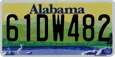 AL license plate 61DW482