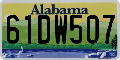 AL license plate 61DW507