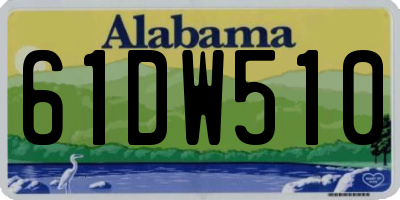 AL license plate 61DW510