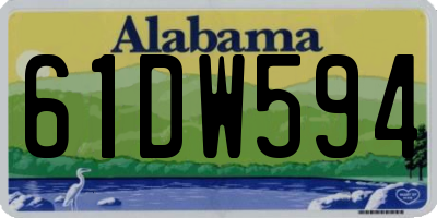 AL license plate 61DW594