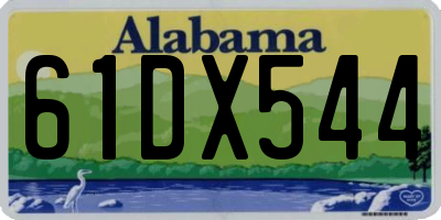 AL license plate 61DX544