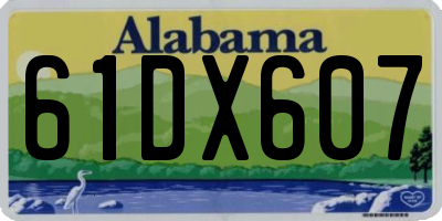 AL license plate 61DX607