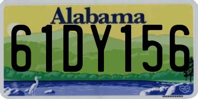 AL license plate 61DY156