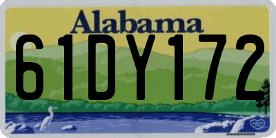AL license plate 61DY172