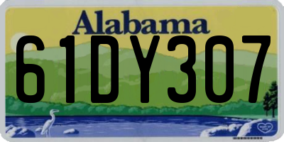 AL license plate 61DY307