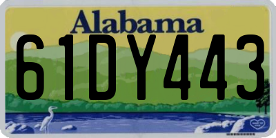 AL license plate 61DY443