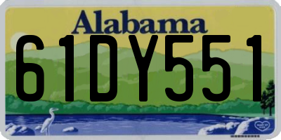 AL license plate 61DY551