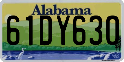 AL license plate 61DY630