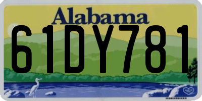 AL license plate 61DY781