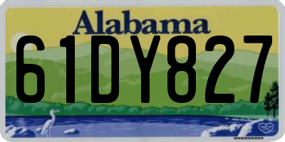 AL license plate 61DY827