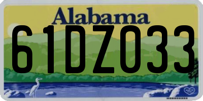 AL license plate 61DZ033