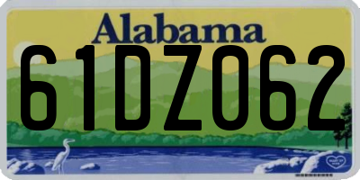 AL license plate 61DZ062