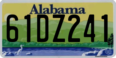 AL license plate 61DZ241