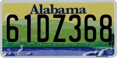 AL license plate 61DZ368