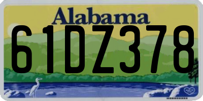 AL license plate 61DZ378