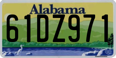 AL license plate 61DZ971