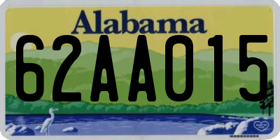 AL license plate 62AA015